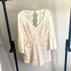 Ivory Lace Romper